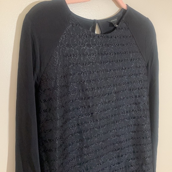 Ann Taylor Black Lace Top | Small - Picture 2 of 4